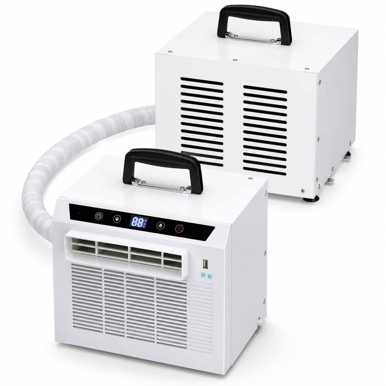 FHRKA Portable Split Air Conditioner 3000 BTU Camping AC Unit,Touch Panel,WiFi & Remote Control,Camping Air Conditioner for Tent (1m pipe)