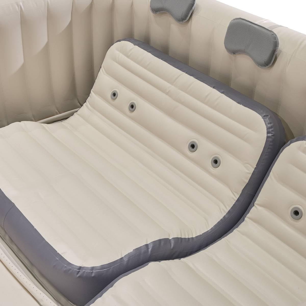 Hespéride - SPA Hinchable cómodo para 5 Personas, Color Topo, 293x230x71cm, 10 hidromasajes, 180 chorros de Aire, conexión WiFi - para jardín y terraza