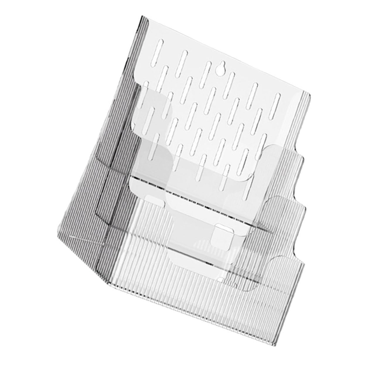 Ciieeo Estante de Archivos Transparente Expositor de Documentos Organizador Escritorio para Oficina Soporte para Revistas de Pared Archivador de Escritorio para Almacenamiento de Literatu