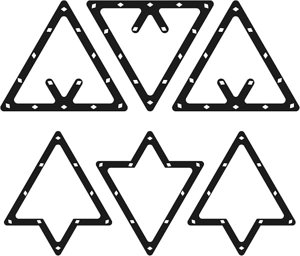 Set de 6 soportes para bolas de billar, hoja Magic Rack, soporte de bolas de billar – soporte triangular, accesorios para taco de billar para juegos de 8-Ball, 9-Ball y 10-Ball