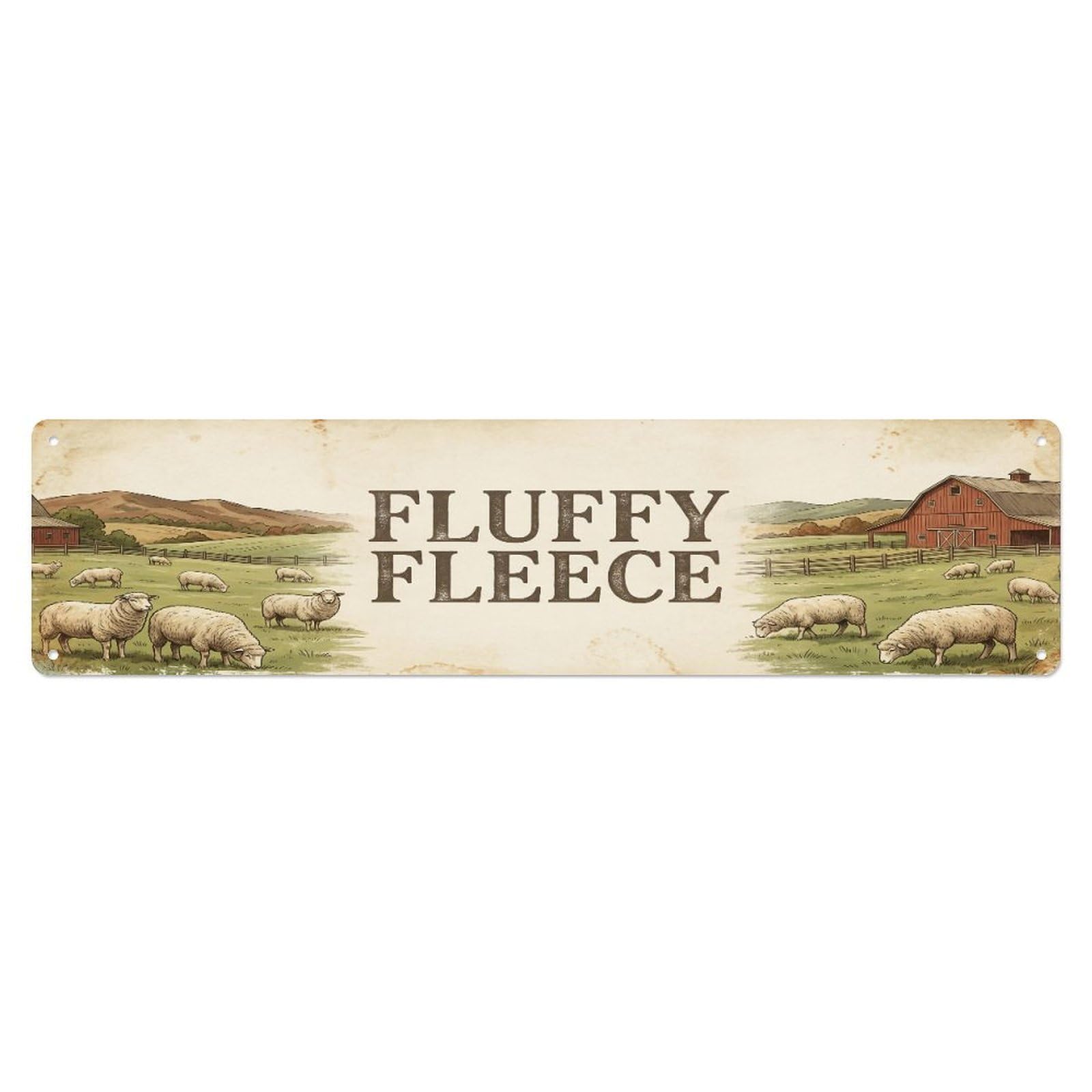 Xanthor Style Metal Tin Sign Vintage Yard Fleece Sheep Farmhouse Funny Sheep Backyard Farm