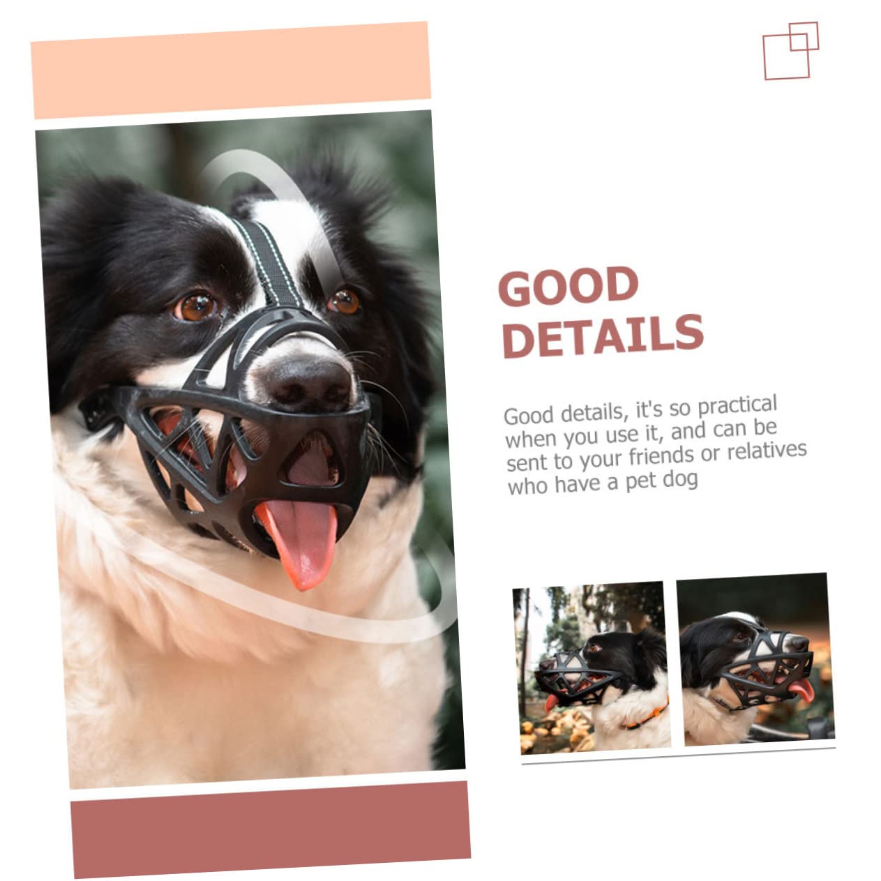 ABOOFAN 3pièces Muselière Ajustable pour Chien Bouche Anti-aboiements Et Morsures Confortable Et Respirante pour Petits Et Moyens Chiens