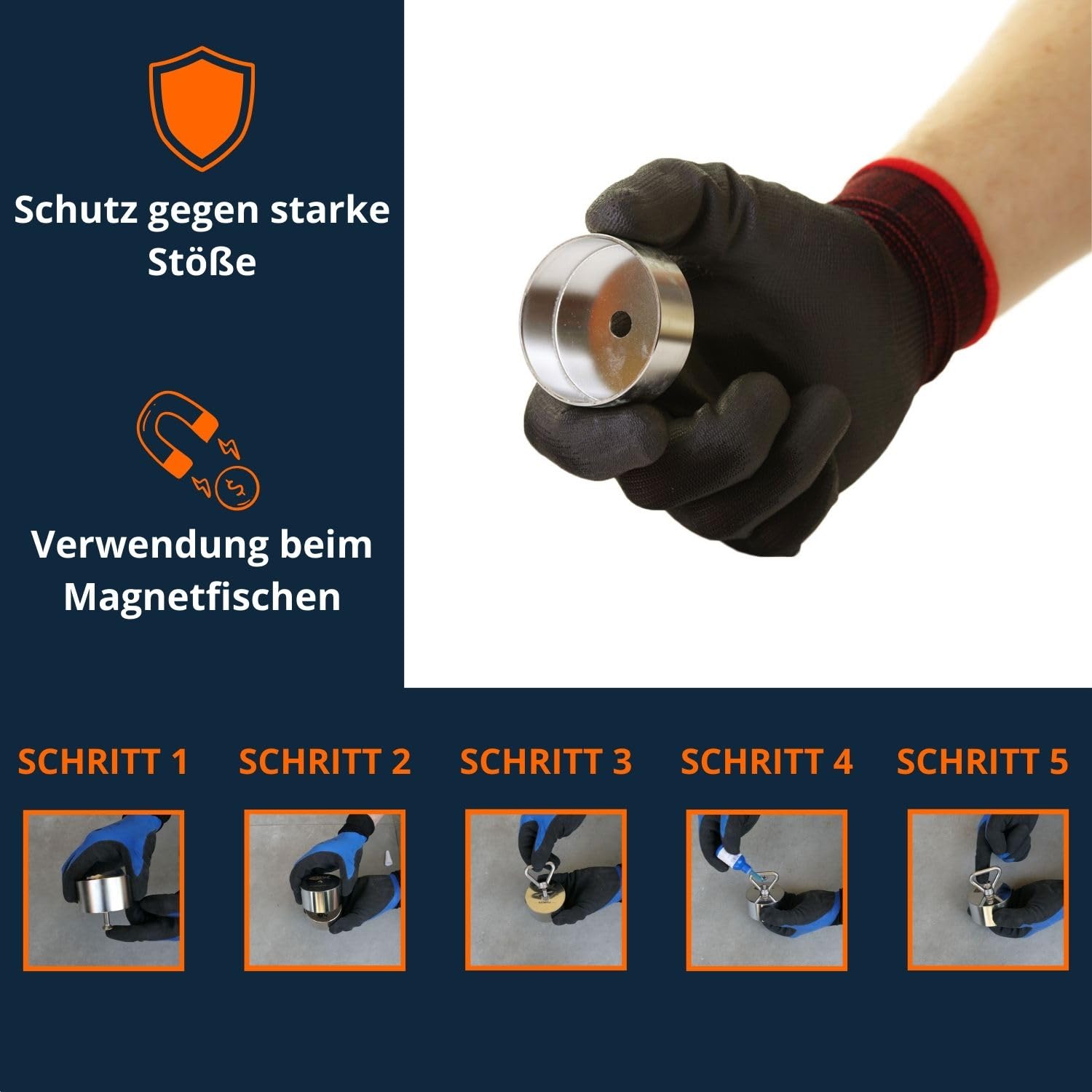 Magnetar Magnetfischen Set – Allround 280kg Bergemagnet Inkl. Seil, Haken, Handschuhen & Schutzhülle – Komplettes 360° Angelmagnet-Set Für Schatzsucher