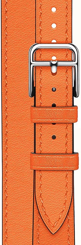 Double Leather Band Compatible with Apple Watch 38/40/41mm 42/44/45mm,Women Slim Leather Watch Strap Double Tour Bracelet Replacement for iWatch SE Series 7 6 5 4 3 2 1