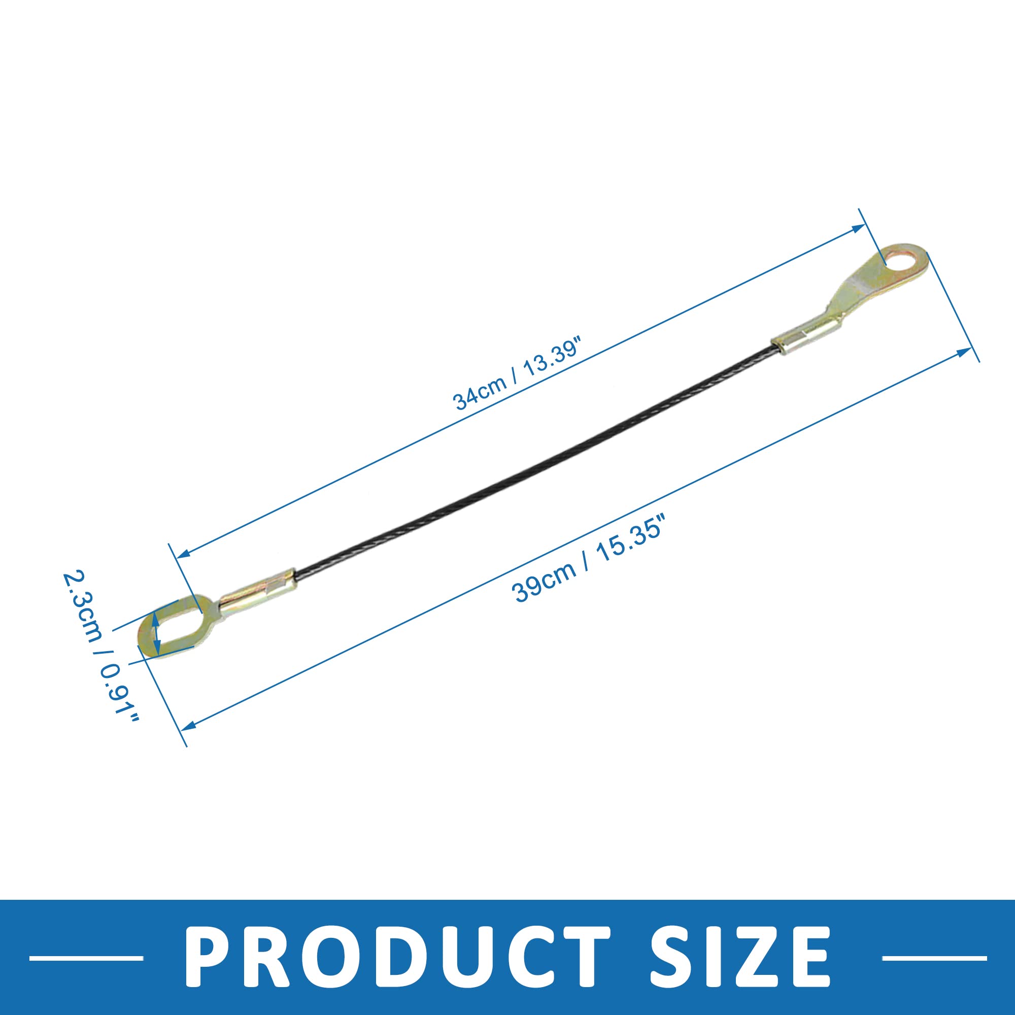 A ABSOPRO Portellone Filo Cavo Cinghia UH7065760K per per Ford per Ranger (Set di 2)