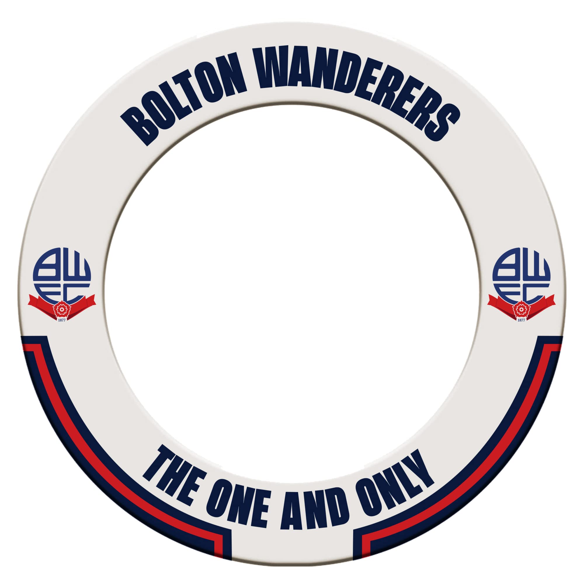 Darts Corner Officially Licensed Bolton Wanderers FC Dartboard Surround | S2 | White Logo with Blue Trim