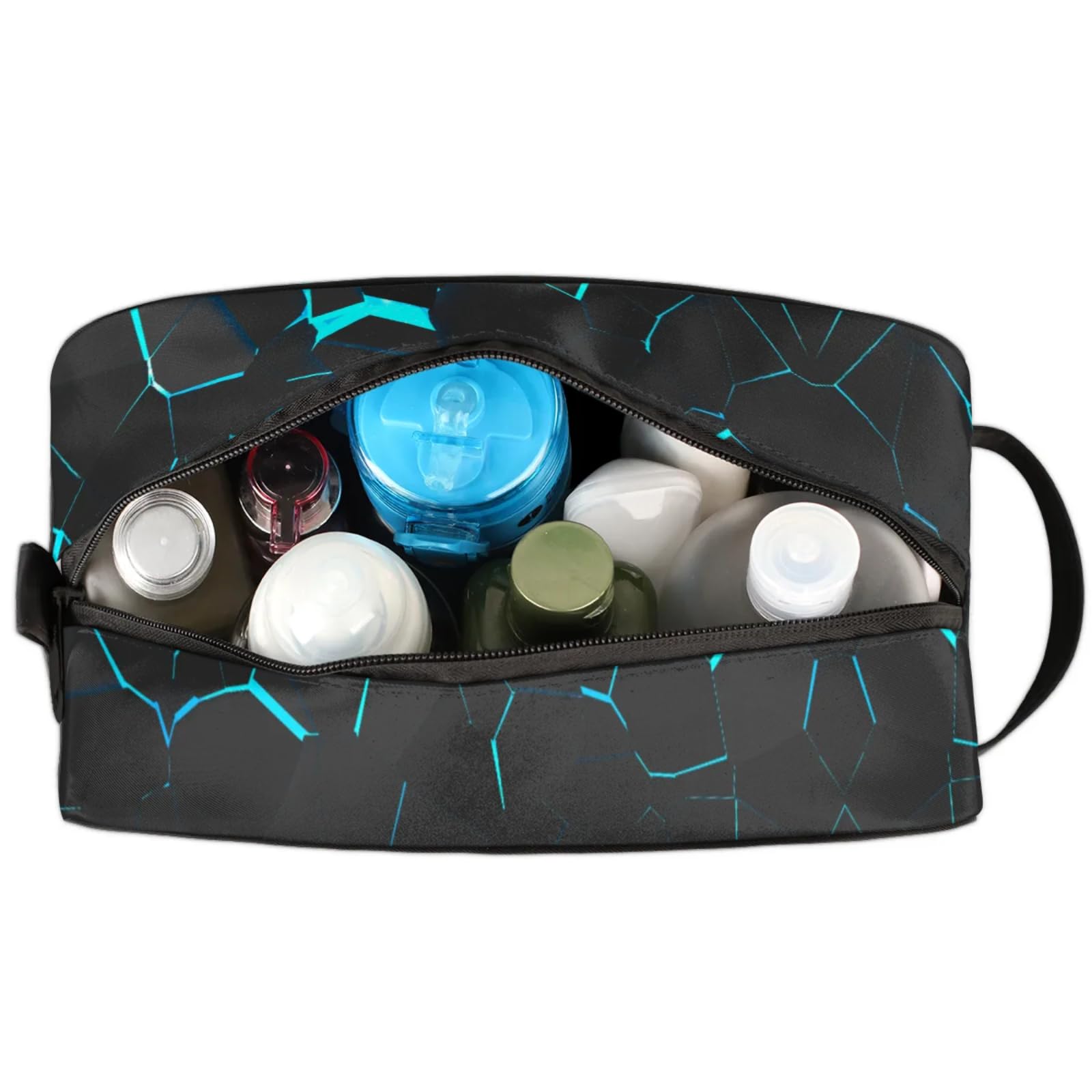 Neceser infantil para niños, impermeable, para colgar artículos de tocador para niñas, kit de maquillaje de afeitado, organizador de accesorios de viaje (fútbol 3D)