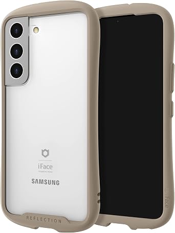 iFace Reflection Case [ Compatible with Galaxy S22 ] Cute Dual Layer [TPU + 9H Tempered Glass] Hybrid Shockproof Samsung Protective Cover [Drop Tested] [Wireless Charging Compatible] - Beige