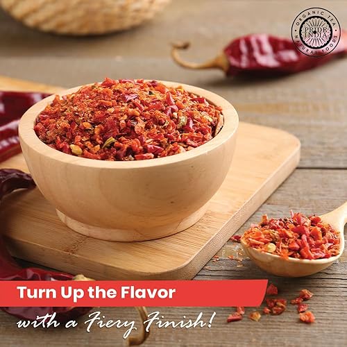 Miniatura 3 de Pride of India  Hojuelas de chile rojo 1.27 oz (36 g) Frasco pequeño con doble tamiz  Especia gourmet, imprescindible culinario  Calor agradable,