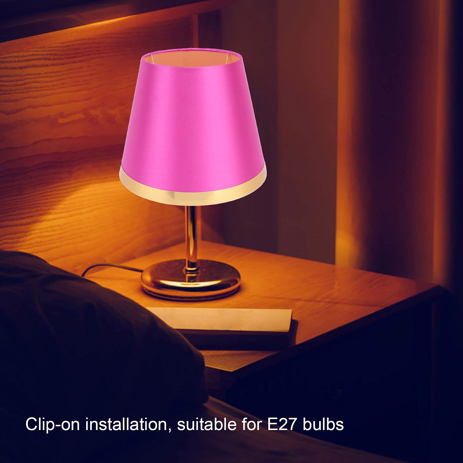 Conische lampenkap wit voor staande lampen E27 50cm groot stoffen kap vloerlamp