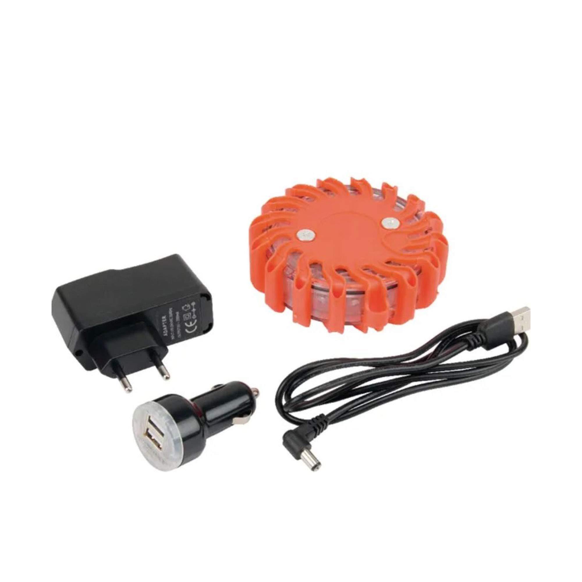 Luz intermitente de emergencia LED en maleta.