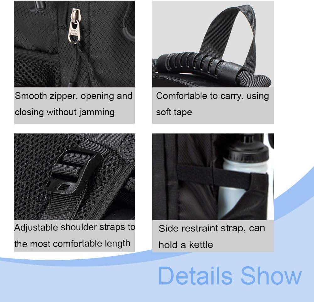 40L Hiking Backpack Large Capacity Camping Pack for Men Women Outdoor Travel Waterproof Daypack Lightweight Backpack Blue - Image 6