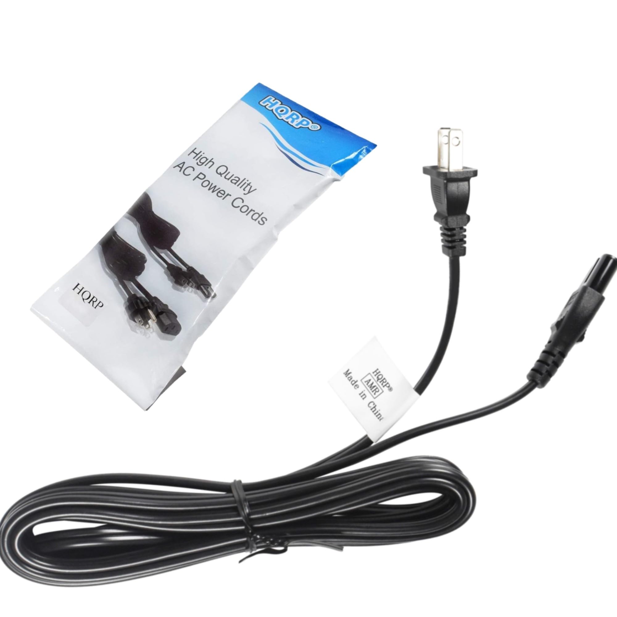 HQRP AC Power Cord Compatible with Samsung LN40D630M3FXZA UN55EH6030FXZA LN46D550K1FXZA LN40E550F7FXZA UN55EH6000FXZA UN40EH5000FXZA LN40D550K1FXZA HDTV TV LCD LED Plasma DLP Mains Cable, UL Listed