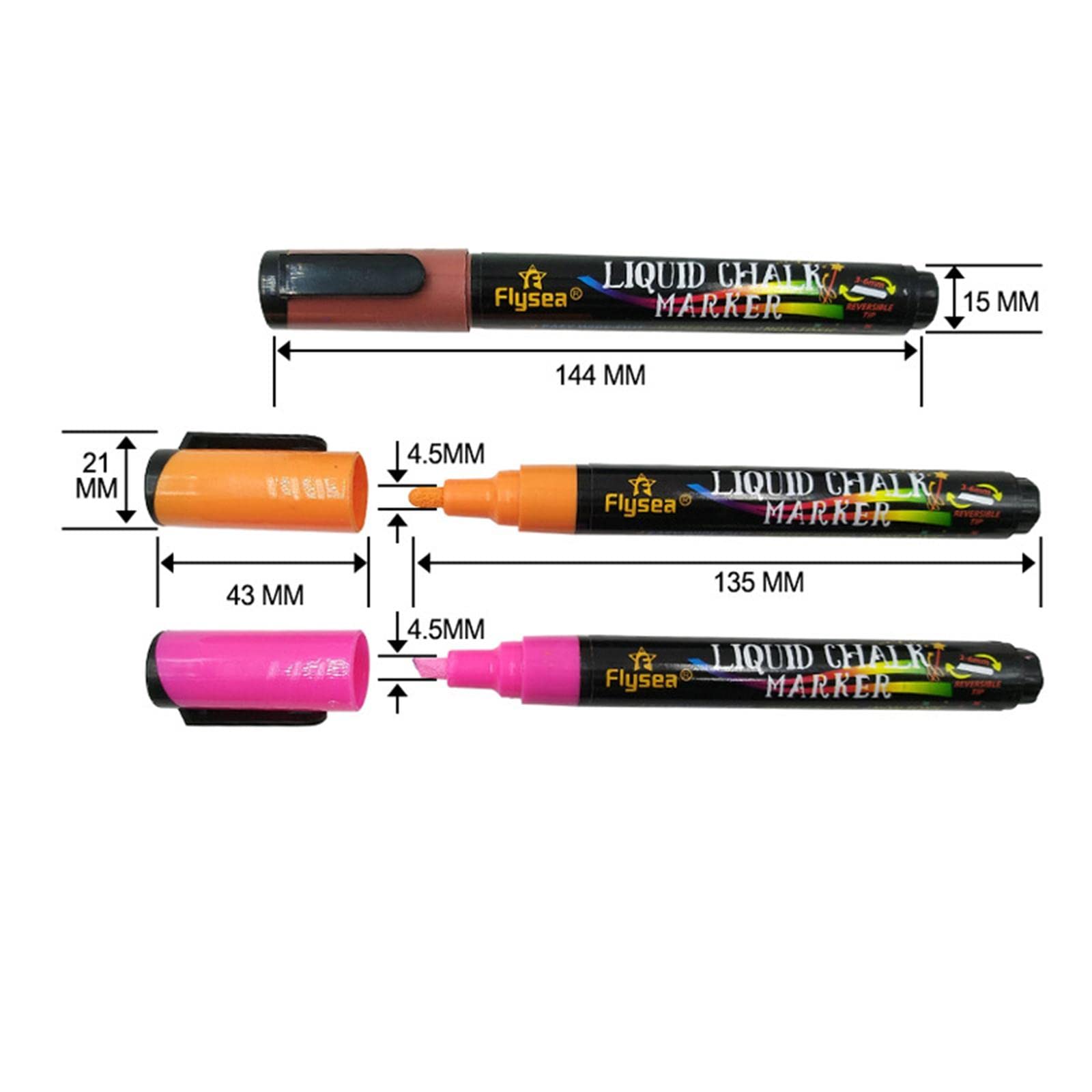 Juego de 3 rotuladores fluorescentes, 12 unidades, estilo vintage, graffiti