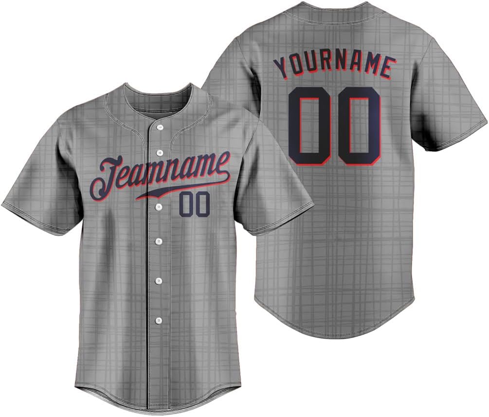 Custom Team Sports Baseball Jersey Personalized Softball Shirt Printed Team Name & Number S-4XL