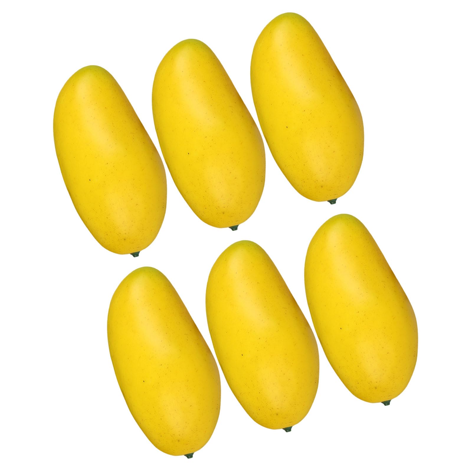 LSTTBO 6Pcs Realistic Fruit Mangos Decoration Assorted Realistic Mangos Models for Table Decors and Visual Merchandising Fruit Decors