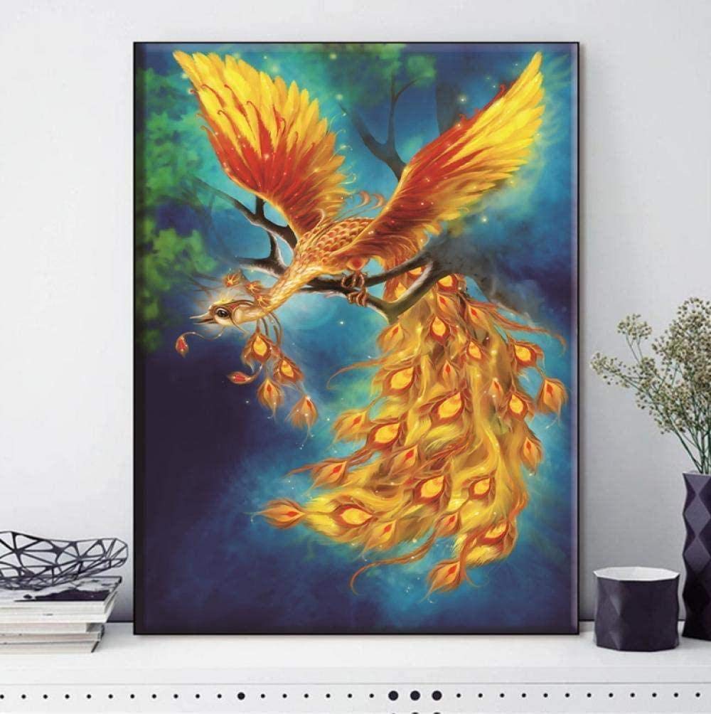 Broderie tapisserie Phoenix 40x50cm canevas imprimé avec fils inclus