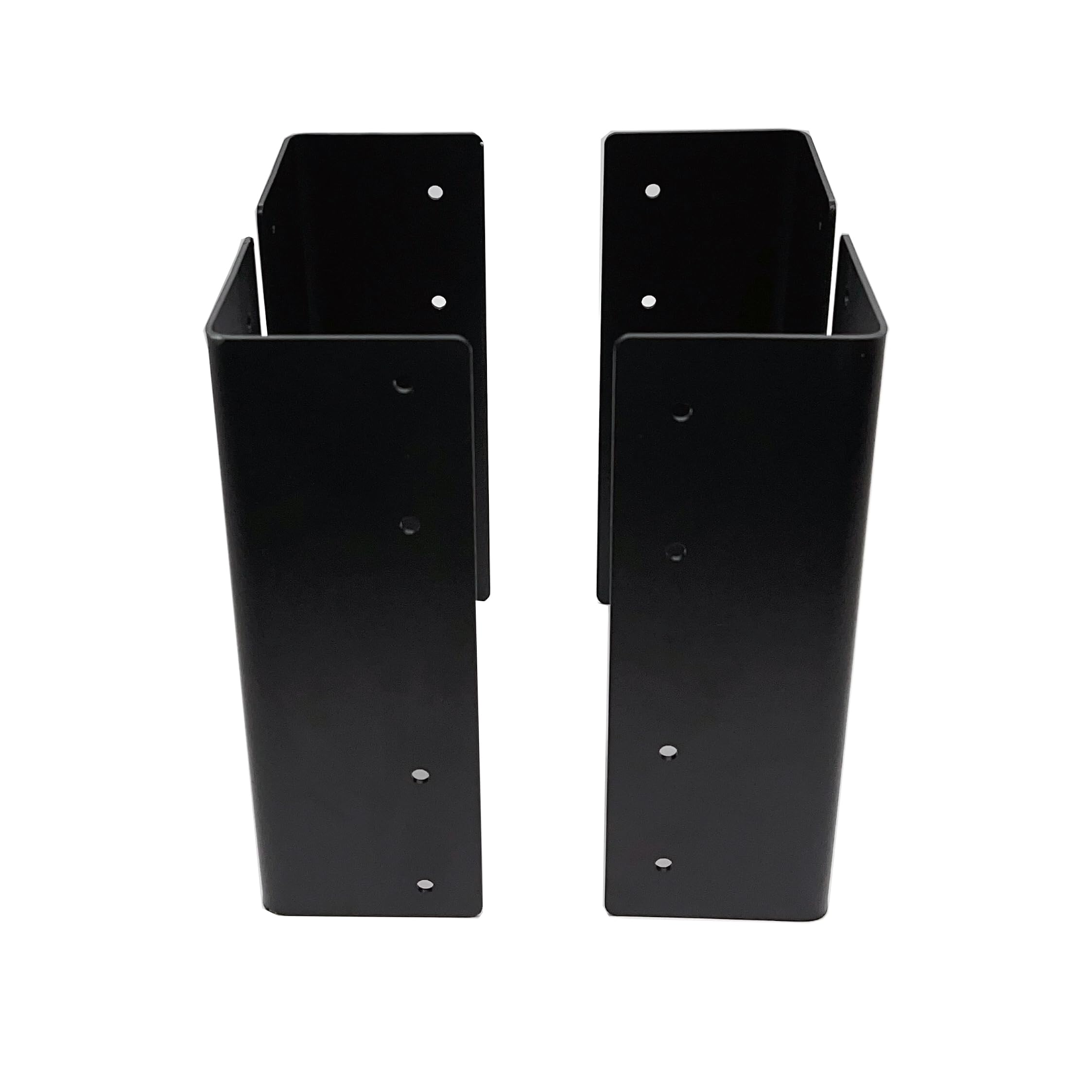 Hi-Flame Garden Raised Bed Corner Brackets with Screws for Furniture Flower Vegetable Planter, Annatto Color (9" Black, Set of 8)