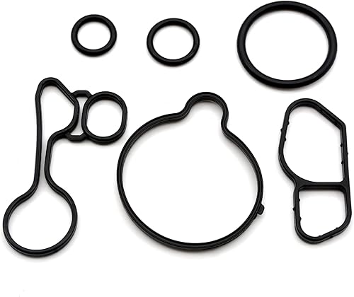 Miniatura 2 de Juego de juntas de carcasa de filtro de enfriador de aceite de motor compatible con Chevrolet Cruze Limited Sonic Trax 1.4L Turbo 2011-2018 Buick