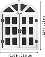 Vista 22 de VOSAREA Colgante de pizarra de madera para ventana, multifuncional, letrero de pizarra reutilizable