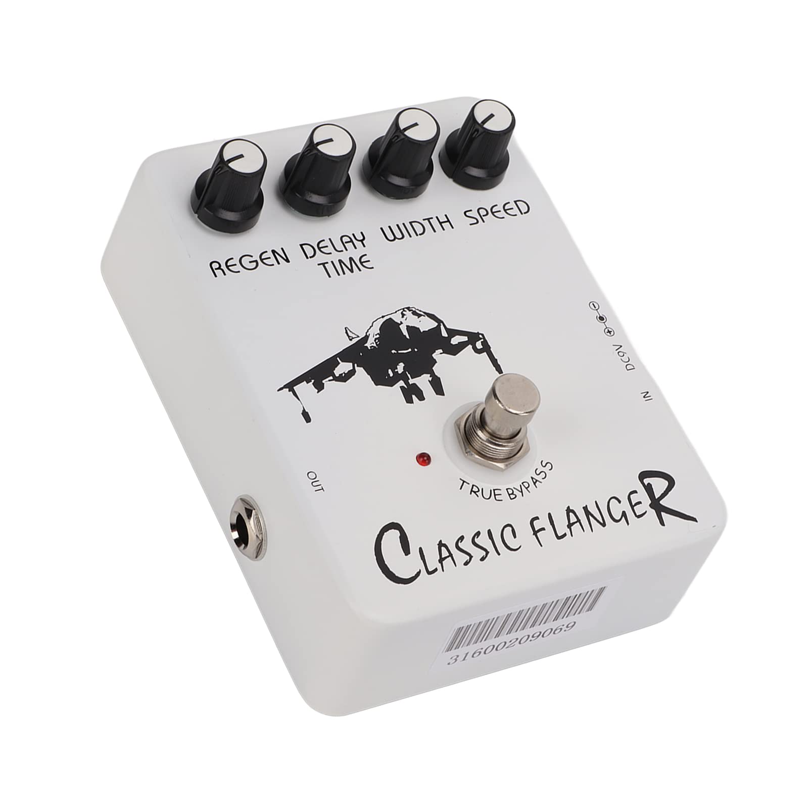 Generic Metaliczny pedał Efektów Gitarowych Flanger do Szybkiego, Drżącego Vibrato Electric True Bypass JF-07, Doskonałe Brzmienie, do Akcesoriów Gitarowych