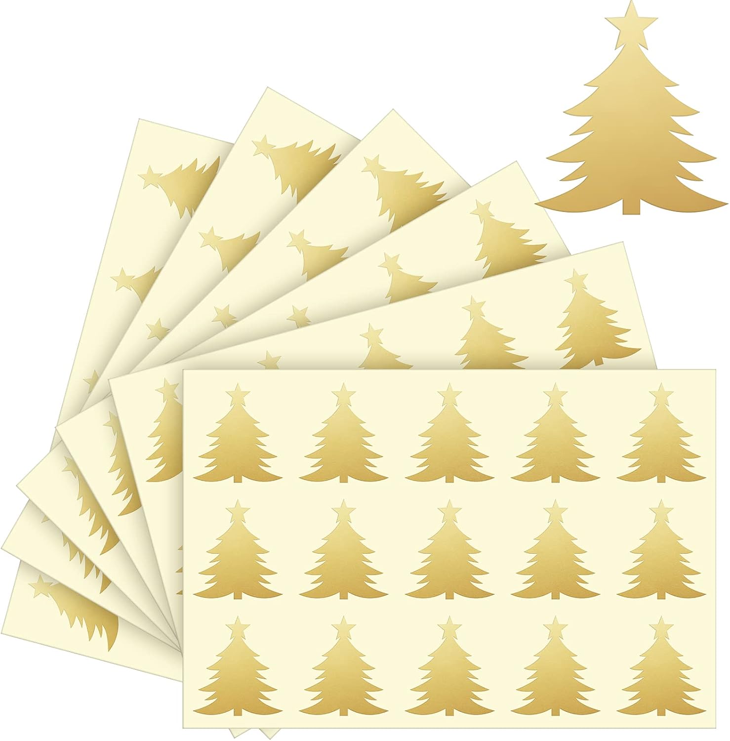 90 Pcs Christmas Envelope Seal Stickers, Gold Christmas Tree Envelope Seals Decorative for Christmas Party Gift Bag Drinkings Baking Wedding Invitations Greeting Cards Envelope Party Favors Craft : Home & Kitchen