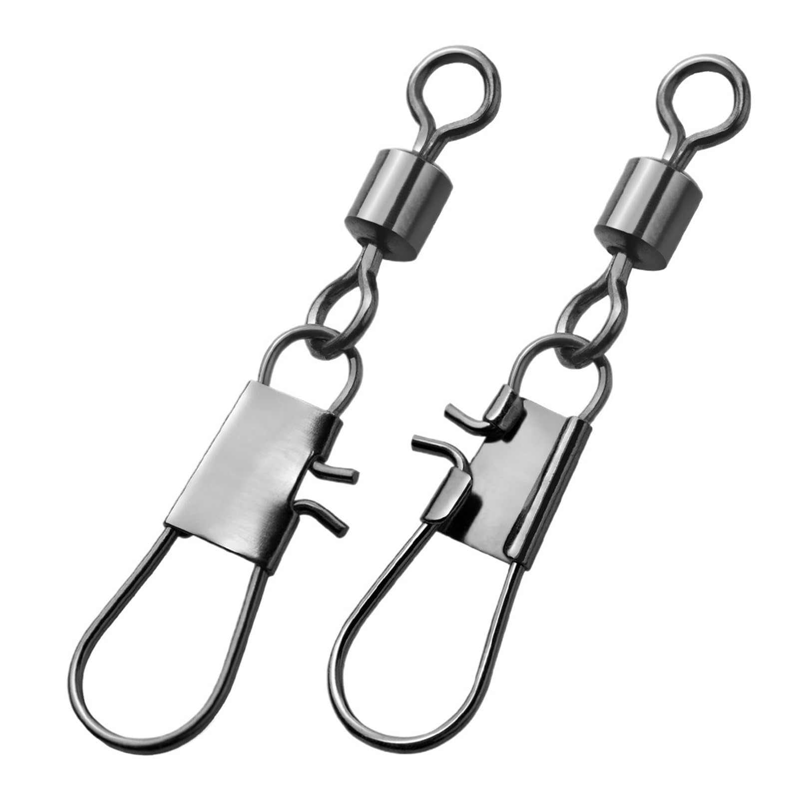 Connecteur de goupille de pêche, émerillons de Baril avec Verrouillage par Pression, émerillons de pêche en Eau Douce et en Eau salée, Ligne de leurre, leurres(Size 3-0 55mm 40kg,200 Pcs)