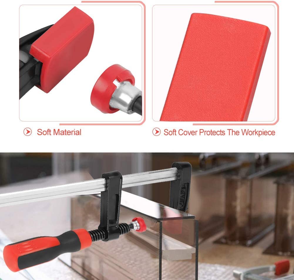 Sargentos para Madera, Clips de Barra Deslizantes Rápidos y suaves, liberación rápida Abrazaderas F resistentes para carpintería (50 x 150 mm/50 x 300/80 x 600, 2 o 4 unidades)