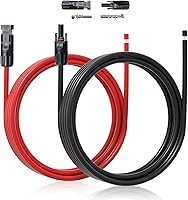 Vista 1 de ECO-WORTHY 10FT 10AWG Solar Extension Cable 30A/1000V DC, IP67 Waterproof with Compatible Quick Connectors (Red+Black) for Solar Panels