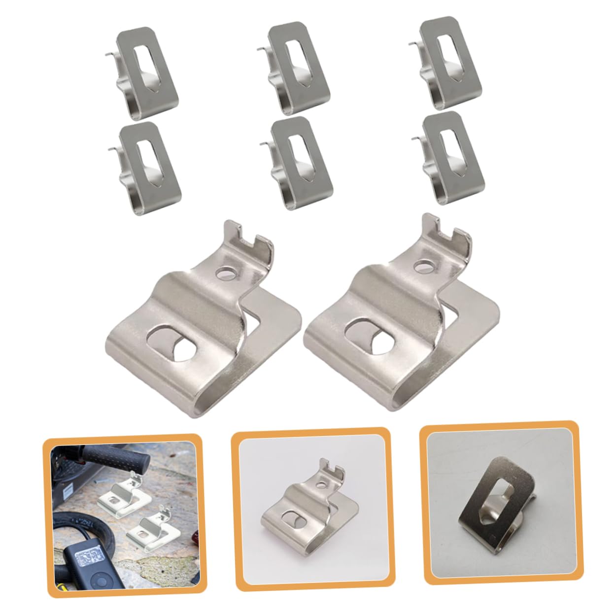 EXCEART 4 Set Fibbia Della Vita Utensile Cintura Di Lavoro Chiave Gancio Per Clip Da Cintura Per Utensili Elettrici Cintura Per Utensili Pesanti Argento Acciaio Inossidabile 8 Pezzi*4
