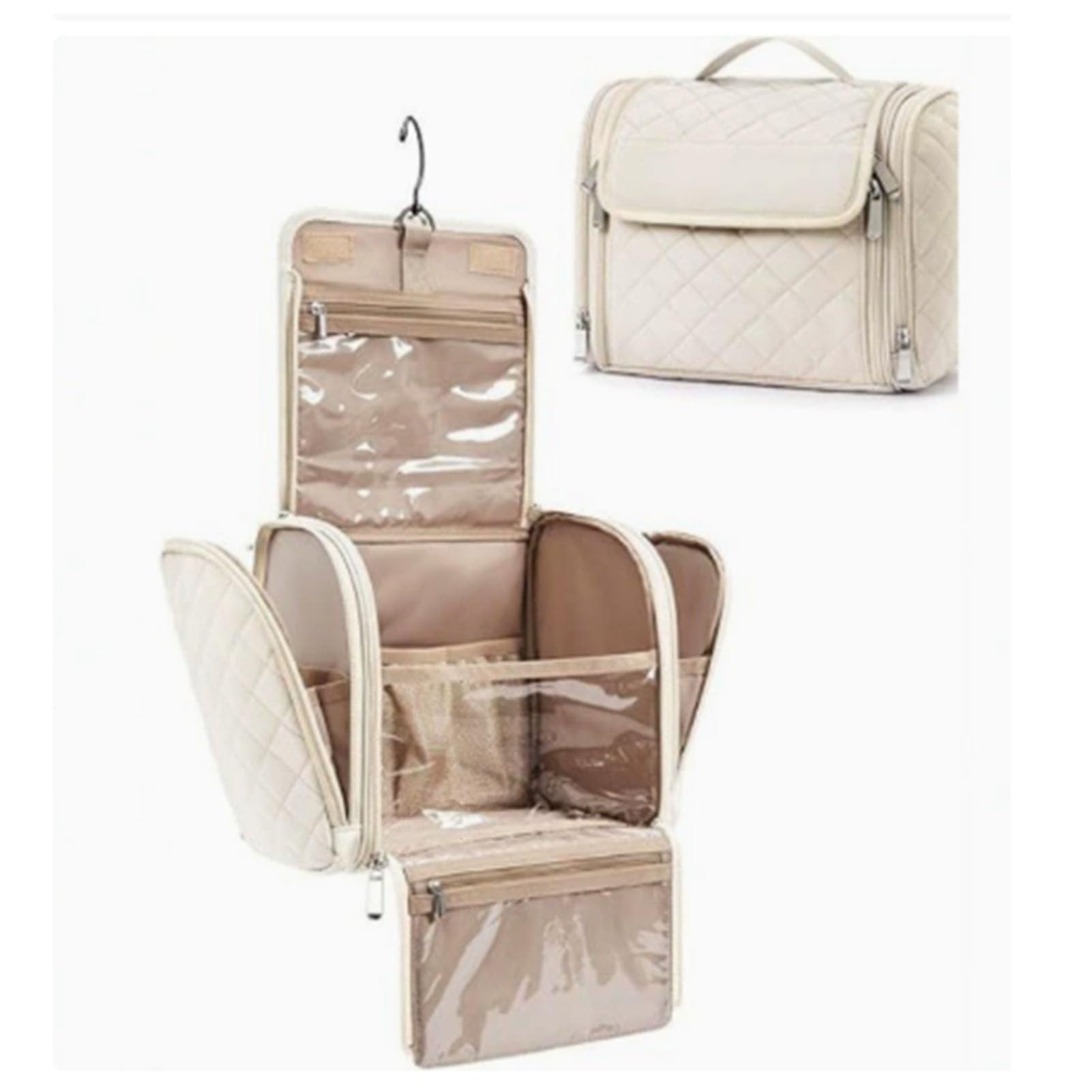 Cocoarm Borsa Cosmetico Grande Capacità con Gancio Appendibile,