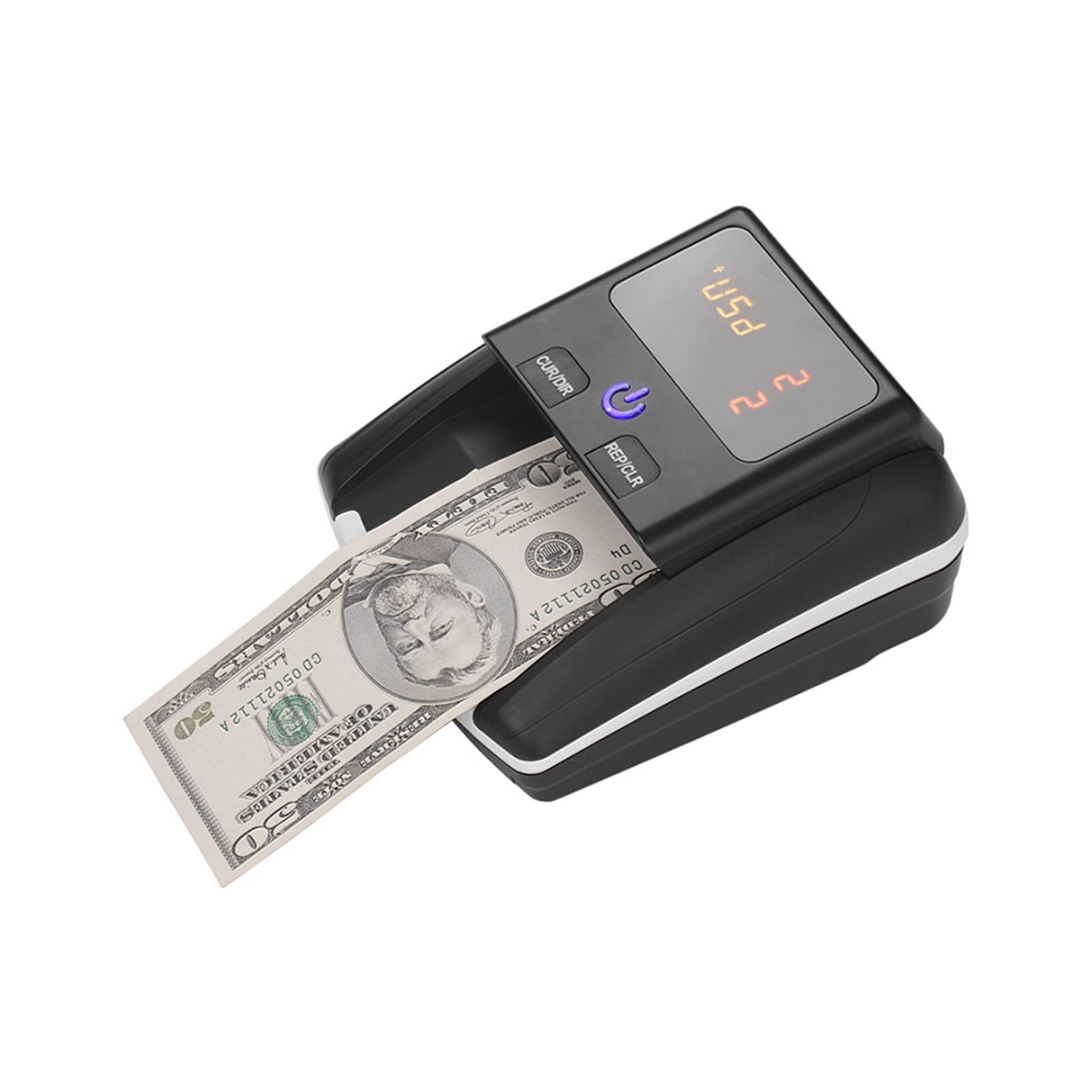 VEVOR Compteuse De Billets USD Et EUR, Détecteur De Faux Billets Contrefaçon UV, MG, IR Et DD, Machine à Compter Les Billets Avec Modes D'Ajout Et De Lot, Grand Écran LCD Et