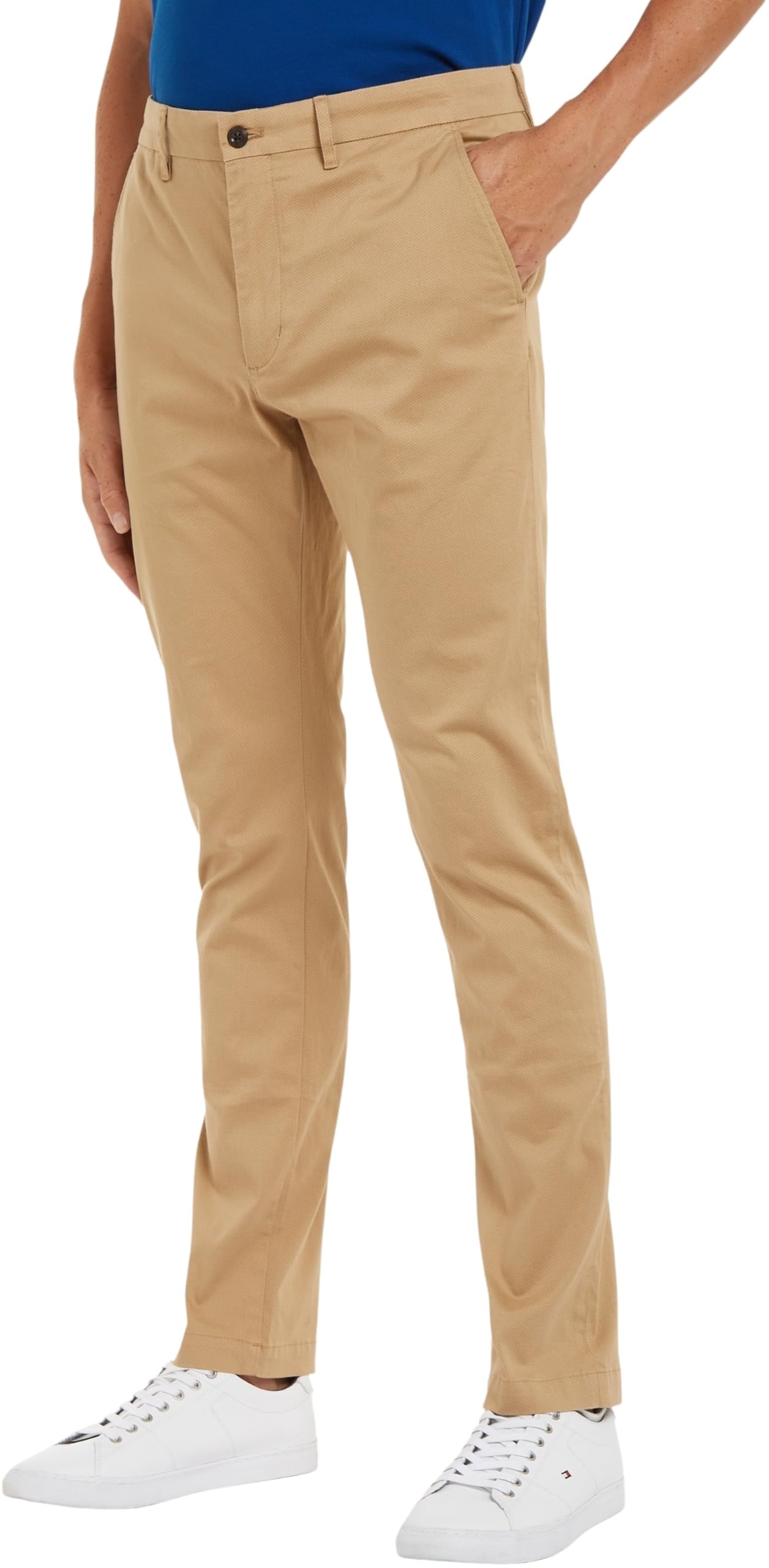 Tommy Hilfiger Herren Hose Bleecker Chino Straight Fit, Grün (Classic Khaki), 32W/36L