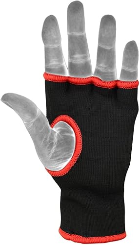 Miniatura 4 de MRX Muay Thai - Guantes de boxeo protectores para manos (negro, rojo, talla M)
