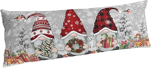 Funda de almohada corporal de Navidad, fundas de almohada suaves para cama, fundas decorativas de lujo, sofá largo lumbar, funda de cojín con cierre