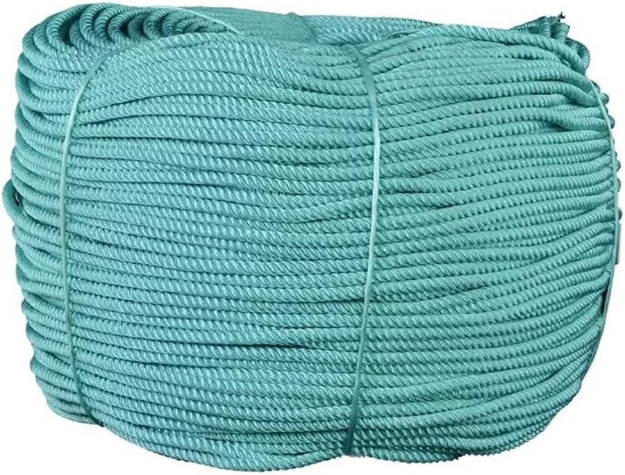 Polypropylene Lightweight Twisted Braided Rope, All Purpose Ropes for Anchor Dock Mooring Boat Clothesline Swing Tie Pull Crafting Gardening Bundling Tug-of-war(1/4" x164')