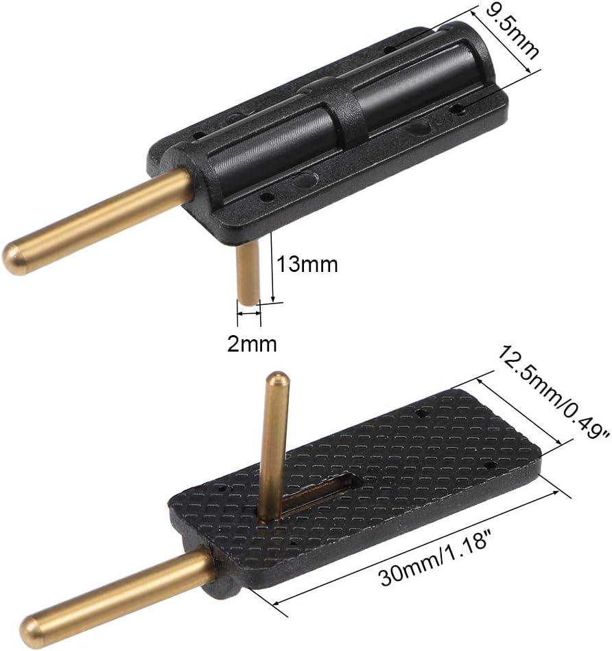 uxcell Canopy Hatch Lock Latches for RC Airplane Cockpit Cover Fixing, 30x12.5x6mm Black 2pcs