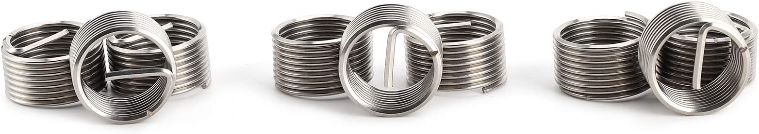 Marhynchus Thread Repair Insert Kit, Stainless Steel Self Tapping Thread Inserts Set, X 1.5 X 1D for and Imperial Threaded Holes