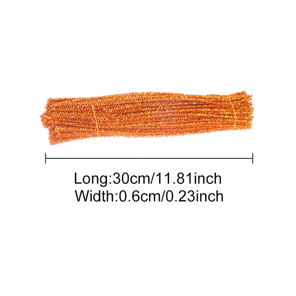 ECYC Ltd 50Pcs Glitter Pipe Cleaners Sparkle Chenille Tinsel Stems Pipe Cleaners Metallic Fuzzy Pipe Cleaners Craft Supplies for DIY Art Craft Making, Halloween or Christmas Decorative Accessories