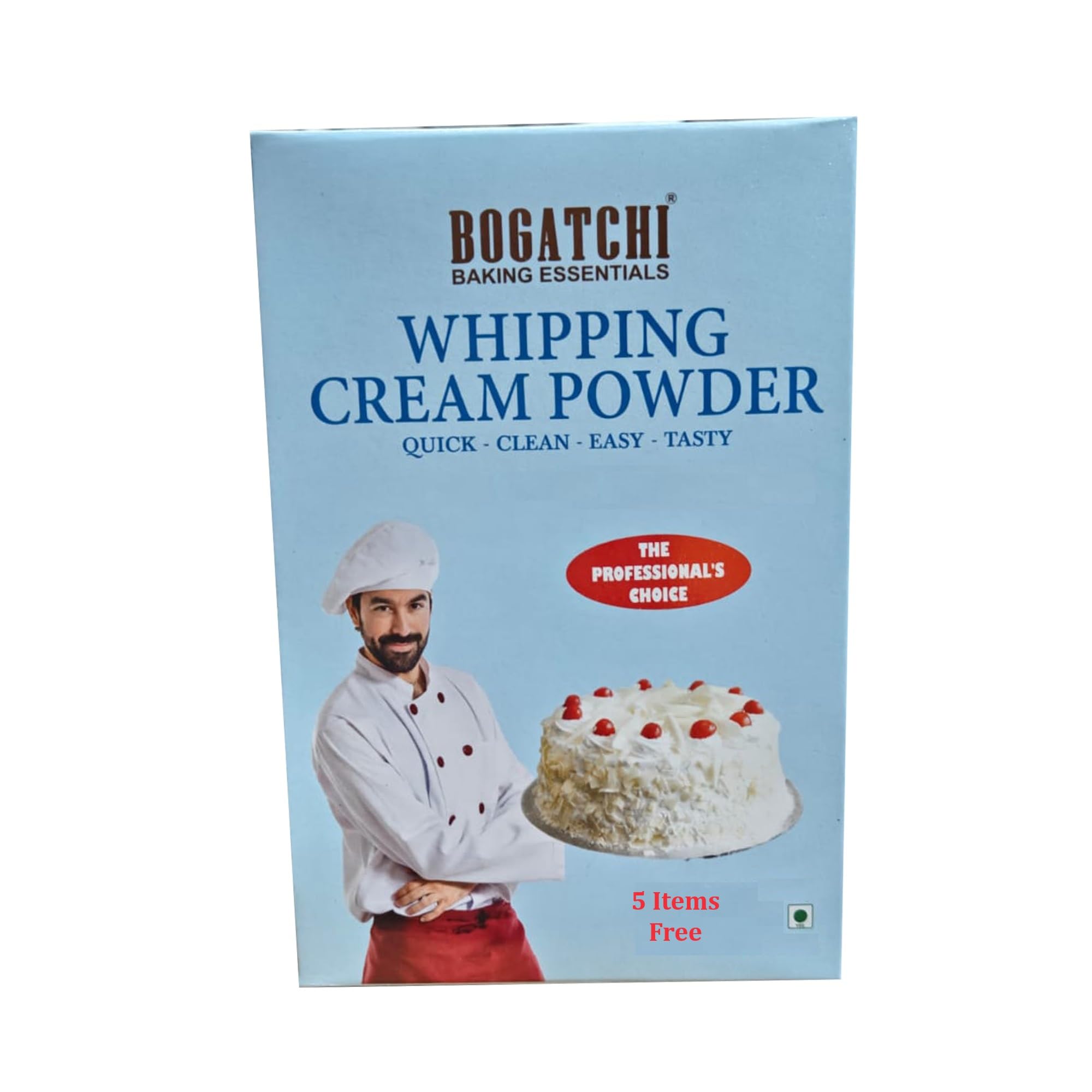 BOGATCHI Whipping Cream Powder, Gluten Free | Tasty | Non-GMO, Cake Decoration Cream, 180g, Free Measuring Spoon and Baking Tool Kit - DDna7-image-1