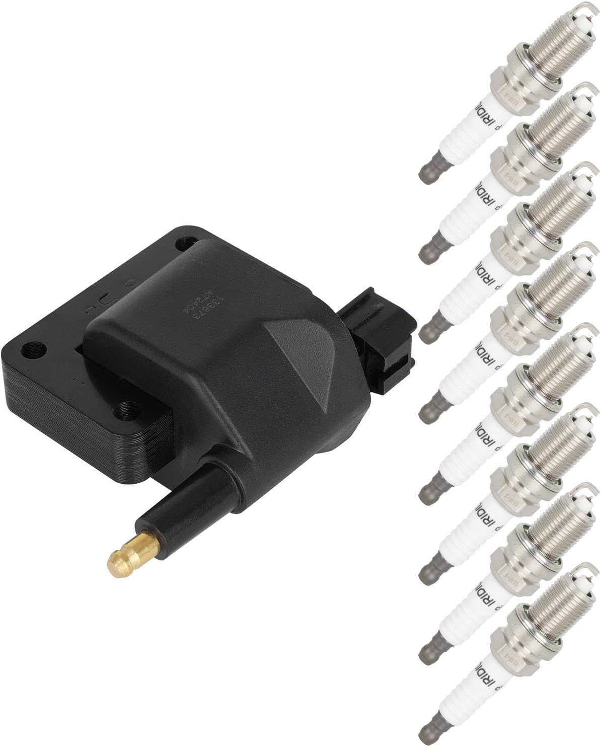 ECCPP Ignition Coils with 8 Iridium Spark Plugs, UF198, for Dodge Ram 3500 Van 5.9L/5.2L 1998-2003, Ram 1500 4.7L/3.7L 2002-2003, Dakota 5.9L/3.9L 1998-2003