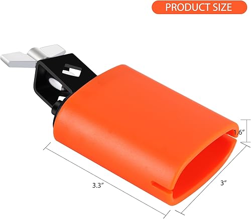 Miniatura 5 de Jam Block Instrumento de tambor latino de paso medio, campana de vaca de plástico ABS duradero para práctica de banda, actuación en festivales,