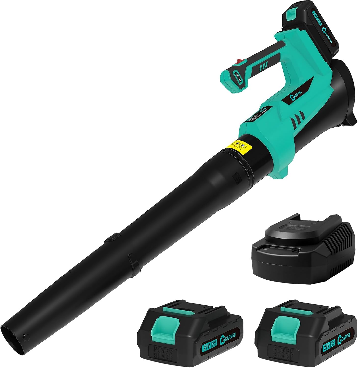 Cordless Leaf Blower - 550CFM & 150MPH, Electric Leaf Blower 2 * 2.0Ah Battery, 20V Blowers Cordless, Lightweight Battery Blowers for Lawn, Patio, Yard, Garden, Outdoor