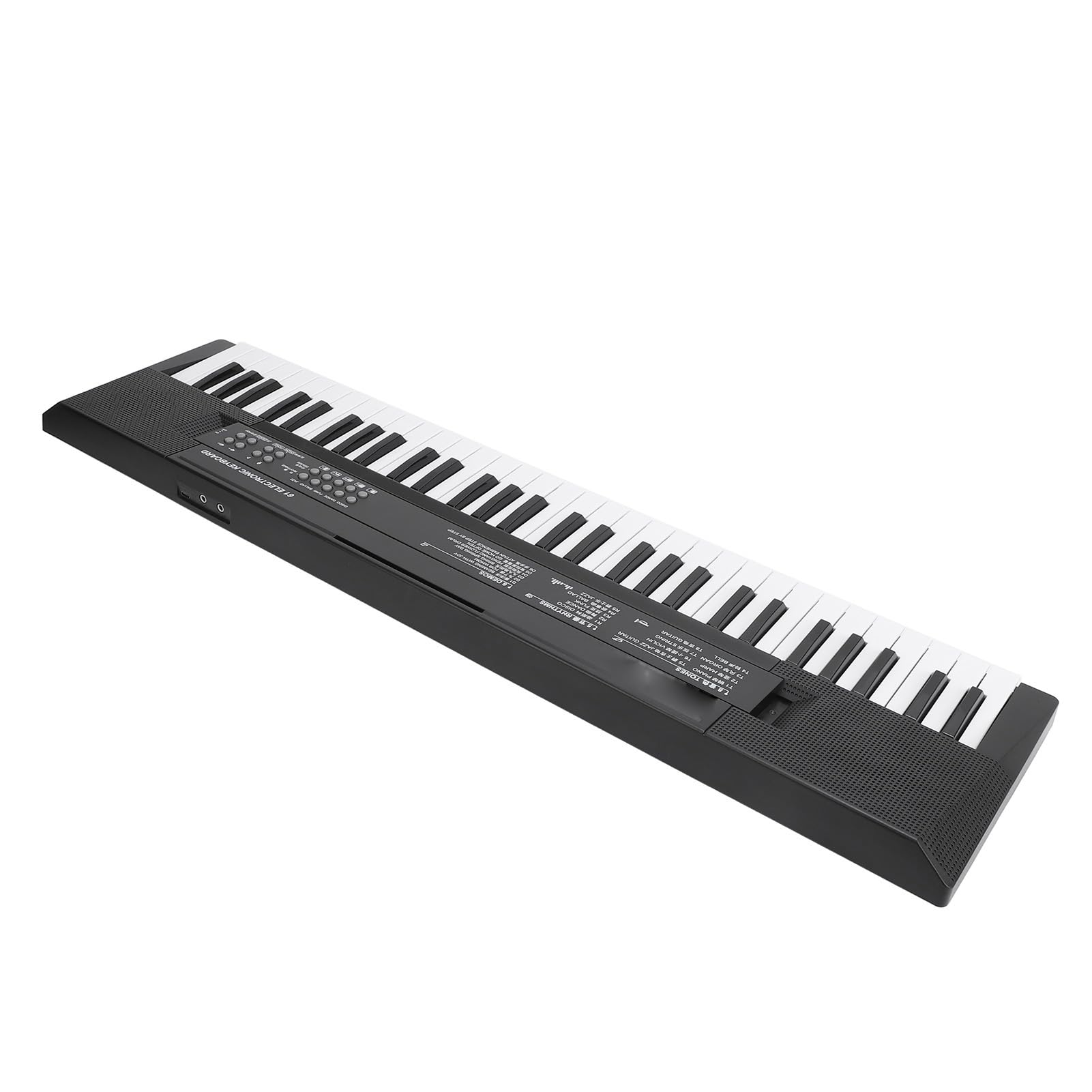 CHICIRIS 61-klawiszowa Klawiatura Elektroniczna, Przenośna Klawiatura Fortepianowa z 8 Brzmieniami Instrumentów 6 Utworów Demonstracyjnych 5 Rytmów, Edukacyjna Zabawka Muzyczna dla Dzieci