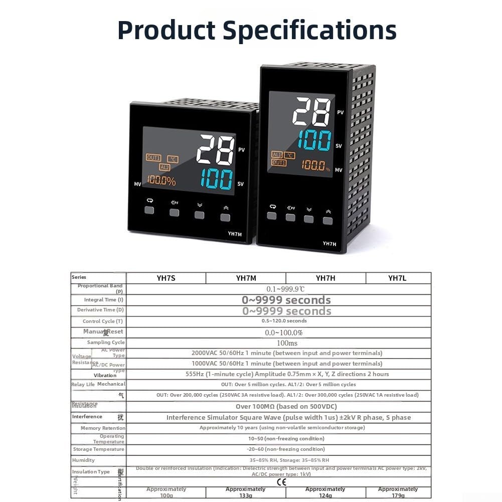 Zoegneer Kit regolatore di temperatura PID con termocoppia tipo K e relè doppio display uscita allarme per riscaldamento sistemi di raffreddamento Celsius Fahrenheit 96 x 48 mm (A)