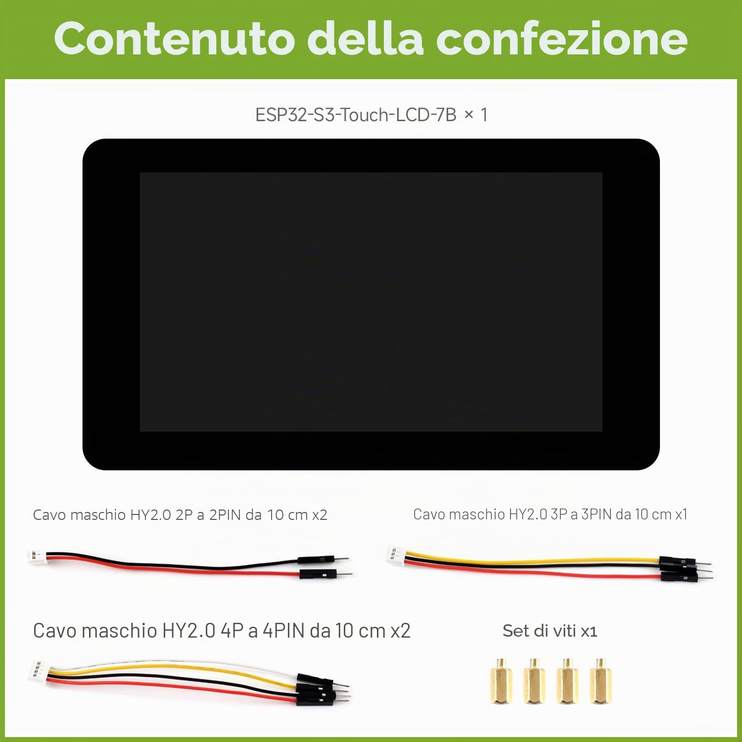 Waveshare ESP32-S3 Display 7inch LCD Development Board, 1024x600 Resolution, 32-bit LX7 Dual-Core Processor 240MHz, Wi-Fi & Bluetooth Support, Onboard Antenna, with Touch