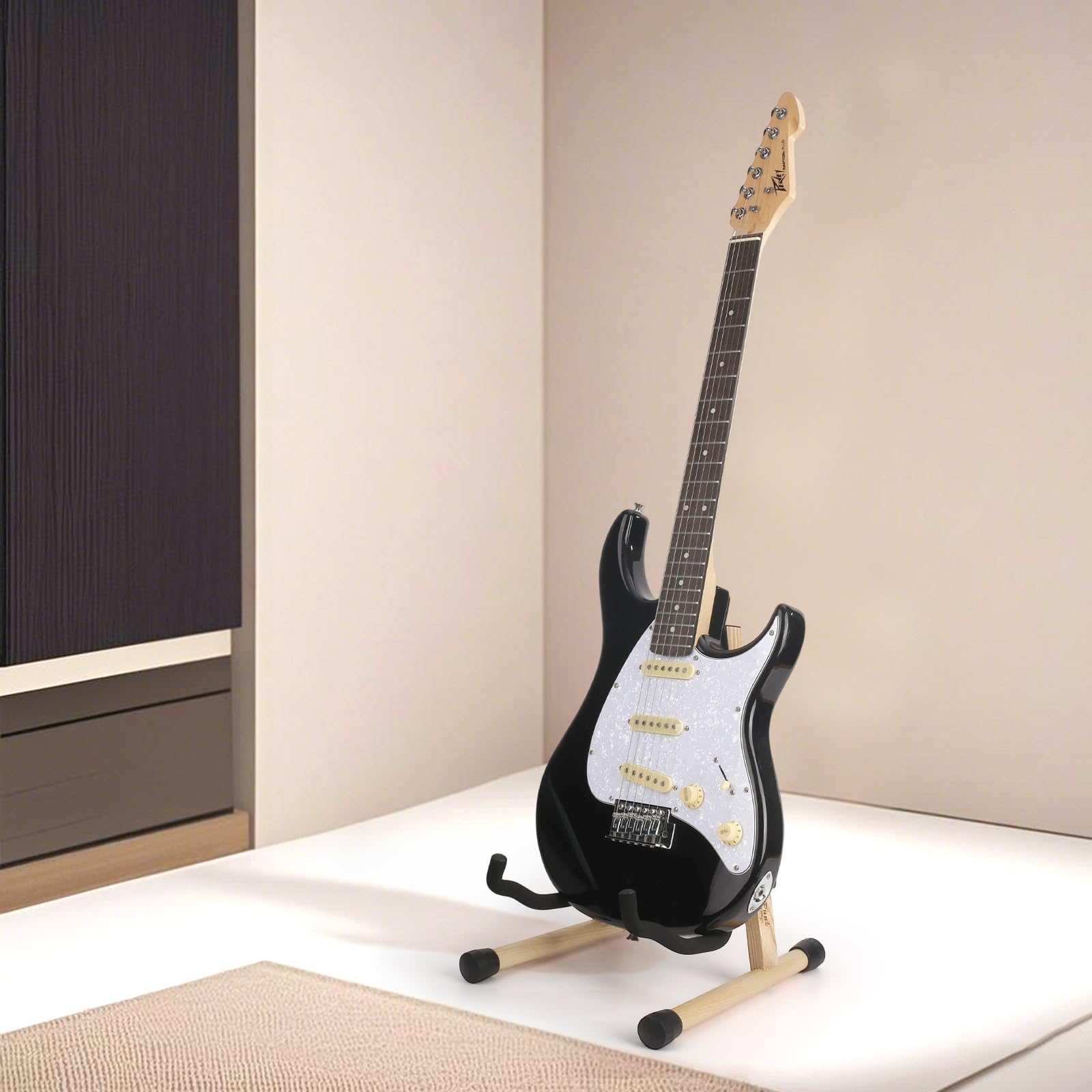 Gitarrenständer,Ständer für Akustikgitarre Ständer für klassische Gitarre A-Frame faltbar,einfache Montage und tragbar,solide Halterung,langlebig (Aschebaum)