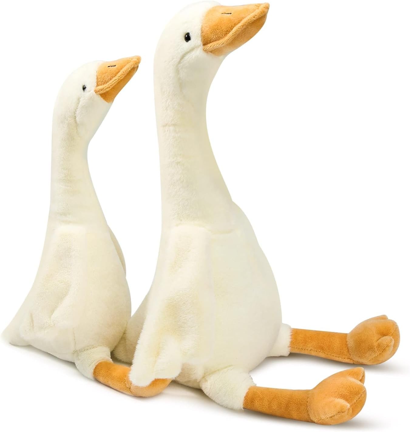 2Pack Goose Stuffed Animal - 19.7" Stuffed Duck & 15.7" Cute Duck Plush Toy, Goose Plush Toy Soft Swan Hugging Pillow, Goose Toys Gift for Kids Boys Girls Party Favors Gifts