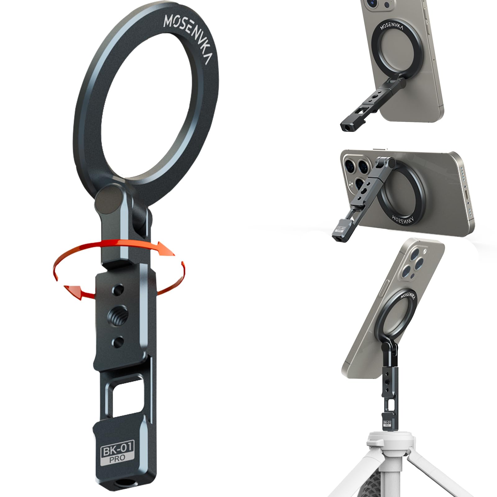 Amazon.co.jp: MOSENVKA 三脚スマホマウン 携帯スタンド magsafe対応