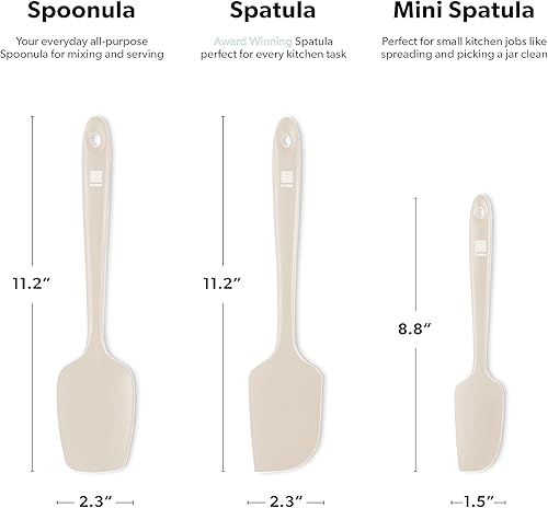 Miniatura 5 de DI ORO Juego de espátulas de silicona Espátulas de cocina de goma para hornear, cocinar y mezclar Resistente al calor a 600 F y libre de BPA